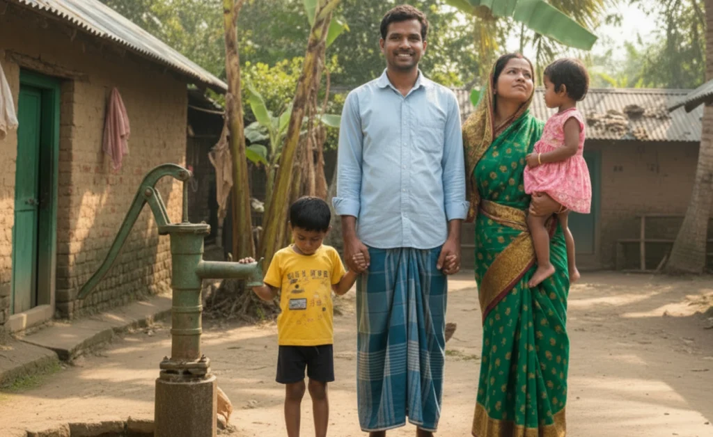 familie fra bangladesh